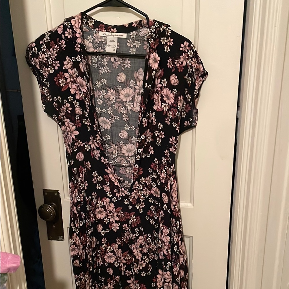American Rag Floral Button-up Short Sleeve Sundress